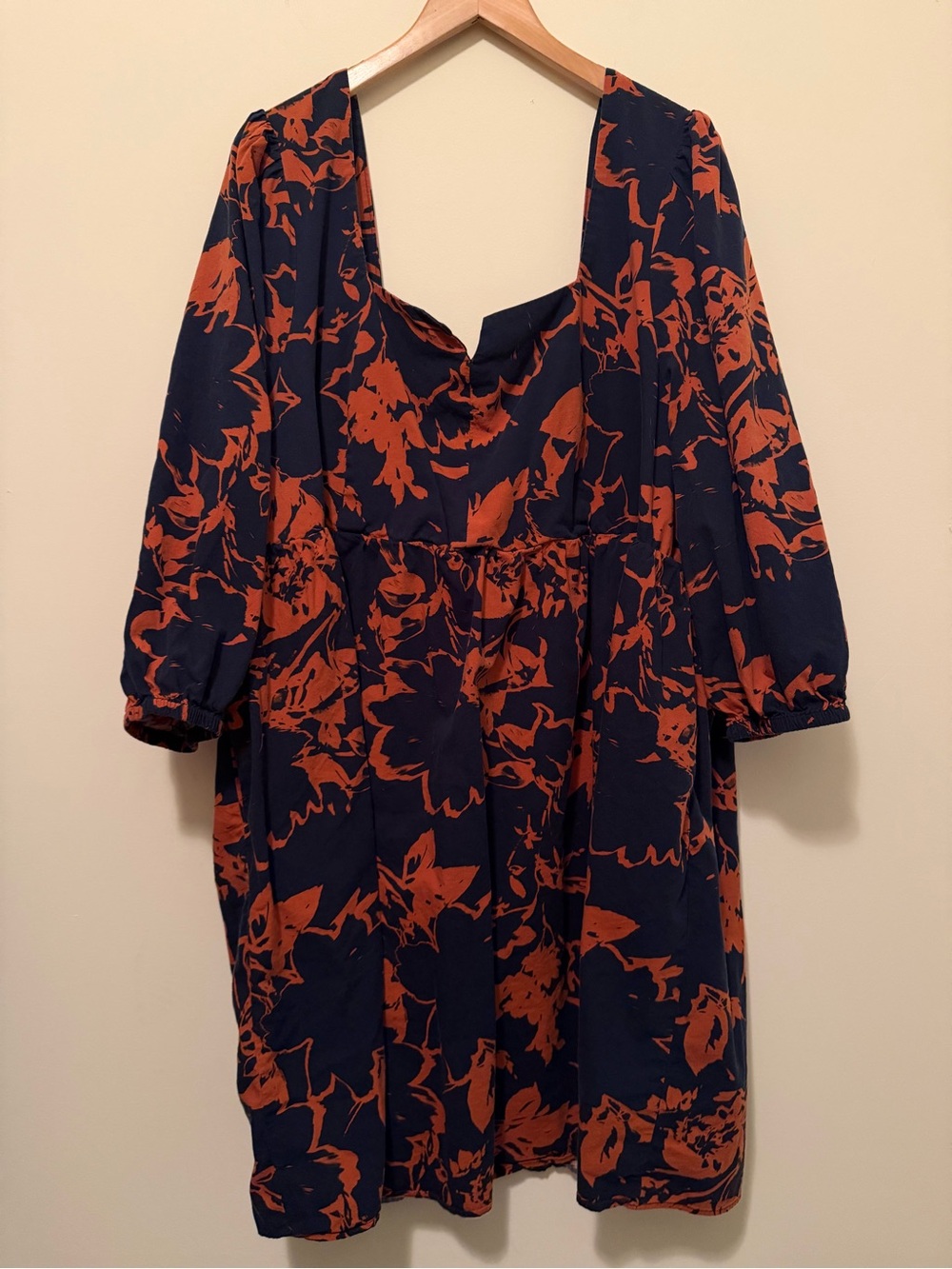 Terra & Sky Navy and Rust Orange Floral Sundress